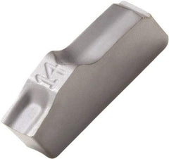 Seco - 150.1014 14 HX Grade, 0.161" Cutting Width, Carbide Cutoff Insert - 6° Neutral Lead Angle, 0.009" Cnr Rad, Single End - Exact Tool & Supply