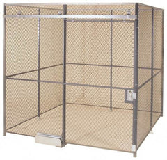Folding Guard - 20' Long x 15" Wide, Woven Wire Room Kit - 4 Walls - Exact Tool & Supply