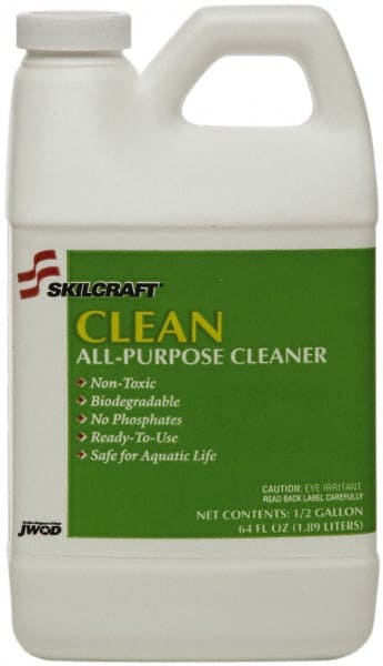 Ability One - All-Purpose Cleaners & Degreasers; Type: Cleaner ; Container Type: Bottle ; Container Size: 1/2 Gal. ; Scent: Unscented ; Form: Liquid - Exact Tool & Supply