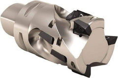 Seco - 50mm Cut Diam, 55mm Max Depth of Cut, 130mm OAL, Indexable Square Shoulder Helical End Mill - XO.. 1204 Inserts, C6 Modular Connection, 90° Lead Angle, Through Coolant, Series Super Turbo - Exact Tool & Supply