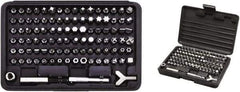 VEGA Industries - 100 Piece, 1/4" Drive Screwdriver Bit Set - #0 to #4 Phillips, 5/64 to 5/16" Hex, T6 to T50 Torx - Exact Tool & Supply