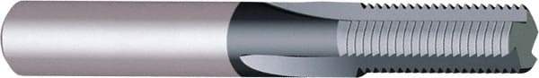Vargus - 3/4-10 Thread, 1/2" Shank Diam, TiAlN Coating, Solid Carbide Straight Flute Thread Mill - 5 Flutes, 3.268" OAL, 3/4" Min Noml Diameter - Exact Tool & Supply