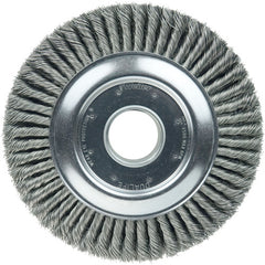 10″ Cable Twist Knot Wire Wheel, .023″ Steel Fill, 2″ Arbor Hole - Exact Tool & Supply