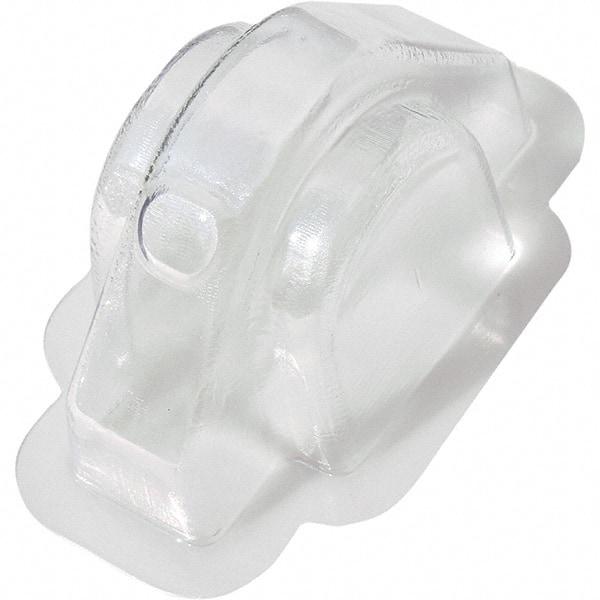 Made in USA - Plastic Housing Plastic Bearing Flange Mount - 2-3/4" Wide x 2-15/16" Outside Diam - Exact Tool & Supply
