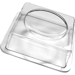 Made in USA - Plastic Housing Plastic Bearing Flange Mount - 3-1/4" Wide x 3-7/16" Outside Diam - Exact Tool & Supply