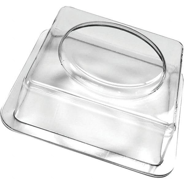 Made in USA - Flame Retardent ABS Housing Plastic Bearing Flange Mount - 4-1/16" Wide x 4-1/4" Outside Diam - Exact Tool & Supply
