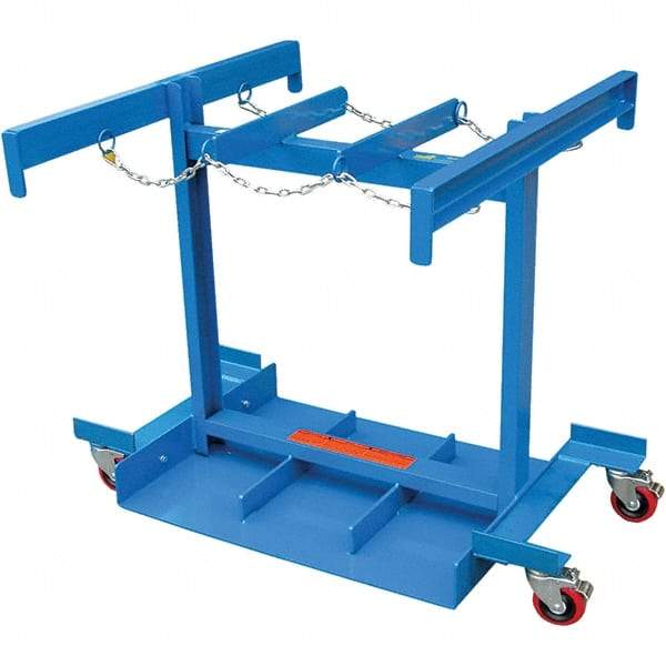 Vestil - 38-1/4" Wide x 36-3/8" High, Gas Cylinder Caddy - Holds 6 Cylnders, Fits 9-1/2" Diameter Cylinders - Exact Tool & Supply