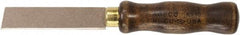 Ampco - 4" Long Blade, Nickel-Tin-Copper Alloy, Fine Edge, Fixed Blade Knife - 7.5" OAL, Wood Handle - Exact Tool & Supply