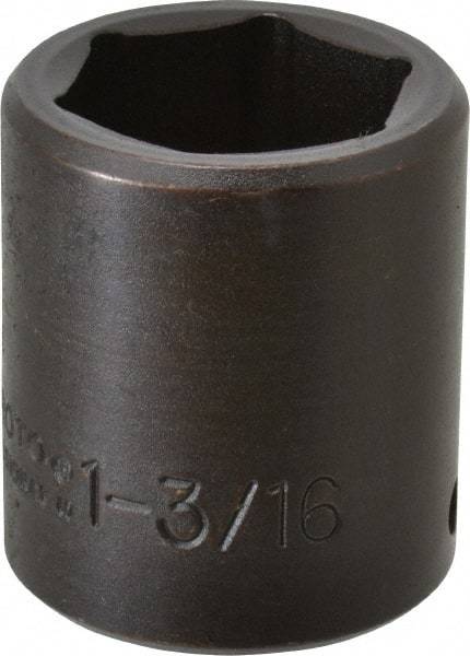 Proto - 1/2" Drive 1-3/16" Standard Impact Socket - 6 Points, 2" OAL - Exact Tool & Supply