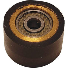 Dynabrade - 5/8" Wide Contact Arm & Wheel Assembly - 18" Belt Length, Crowned, Rubber, 70" Contact Wheel Diam - Exact Tool & Supply