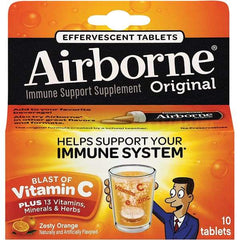 Airborne - Orange Flavor Immune Support Tablets - Vitamins/Supplements - Exact Tool & Supply