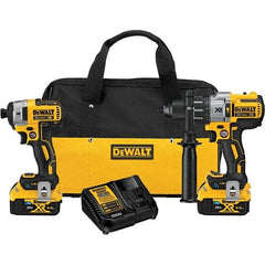 DeWALT - 20 Volt Cordless Tool Combination Kit - Includes Hammerdrill & Impact Driver, Lithium-Ion Battery Included - Exact Tool & Supply