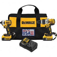 DeWALT - 20 Volt Cordless Tool Combination Kit - Includes Hammerdrill & Impact Driver, Lithium-Ion Battery Included - Exact Tool & Supply