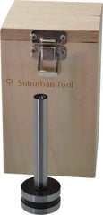 Suburban Tool - 1/2 Inch Cylinder Diameter, 1-7/16 Inch Base Diameter, 4-1/4 Inch High, Magnetic Base, Steel Cylinder Square - 0.0001 Inch Accuracy, Includes Wooden Storage Case - Exact Tool & Supply