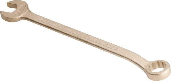 Ampco - 15/16" 12 Point Offset Combination Wrench - 15° Offset Angle, 13-1/4" OAL, Aluminum Bronze, Plain Finish - Exact Tool & Supply