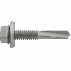 DeWALT Anchors & Fasteners - #12-24, Hex Washer Head, Hex Drive, 2" Length Under Head, #5 Point, Self Drilling Screw - Exact Tool & Supply