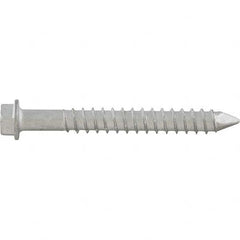 DeWALT Anchors & Fasteners - #14" Diam, 3-1/4 Length Under Head, Hex Drive Concrete Screw & Masonry Fastener - Exact Tool & Supply