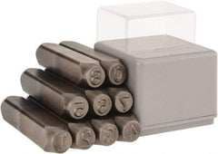 C.H. Hanson - 9 Piece, 5/16" Character Steel Stamp Set - Figures, Heavy Duty - Exact Tool & Supply