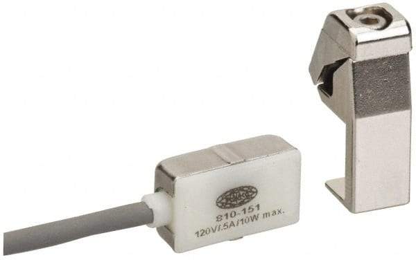 De-Sta-Co - NPN Output, Normally Open, Hall Effect Sensor, 0.5 Max Amps, 6 to 24 Volts, Power Clamp Switch - 1 Volt Max Drop, DC Current, 0.93" Long x 0.53" Wide x 0.37" High, 9 Ft Long Wire - Exact Tool & Supply
