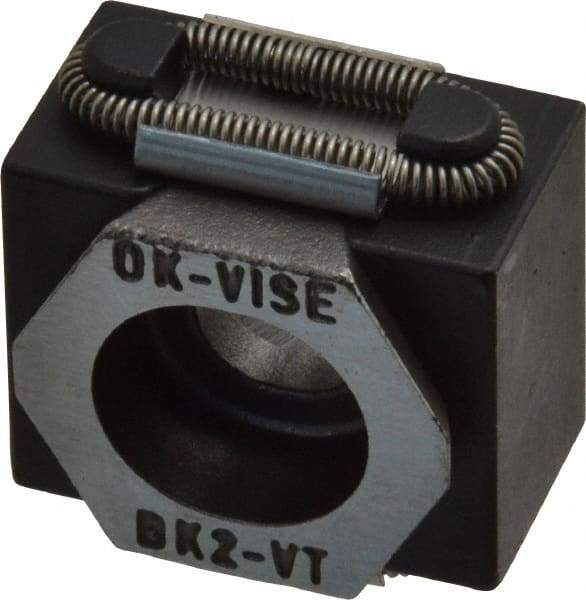 Mitee-Bite - 5,500 Lb Holding Force Single Vise Wedge Clamp - 1.06" Wide x 0.83" Deep x 0.59" High Base, 48 to 52 HRC, 1.06 to 1.22" Jaw Spread, 30 Lb/Ft Torque, 5/16-18 Screw Thread - Exact Tool & Supply