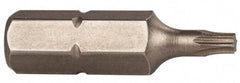 Wiha - 1/4" Drive T8 Torx Screwdriver Bit - 1" OAL, Power Bit - Exact Tool & Supply