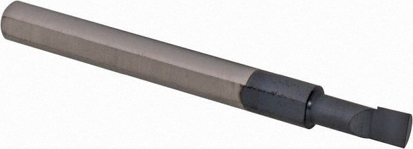 Scientific Cutting Tools - 0.155" Min Bore Diam, 3/8" Max Bore Depth, 3/16 Shank Diam, Radial Relief Boring Bar - Exact Tool & Supply