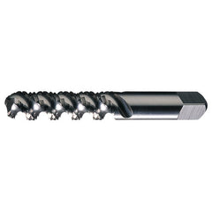 M6x1.0 3 Flute D5 HSS High Helix Bottoming Chamfer General Purpose High-Spiral Tap- Bright - Exact Tool & Supply