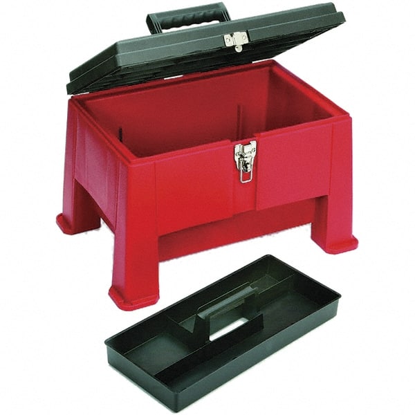 Ability One - 1 Drawer 1 Tray Step Stool Tool Box - Exact Tool & Supply