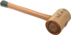 Garland - 2-1/2 Lb Head Weighted Rawhide Mallet - 14" Long Wood Handle - Exact Tool & Supply
