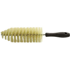 Brush Research Mfg. - 2-3/4" Diam Helical Polypropylene Tube Brush - Single Spiral, 0.012" Filament Diam, 8-1/4" Brush Length, 13-1/2" OAL, 0.245" Diam Plastic Handle Shank - Exact Tool & Supply