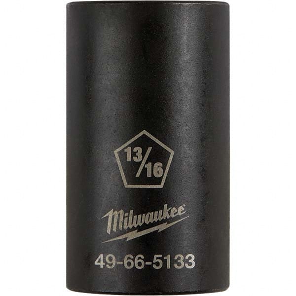 Milwaukee Tool - 1/2" Drive 13/16" Universal Thin Wall Nonsparking Deep Impact Socket - Exact Tool & Supply