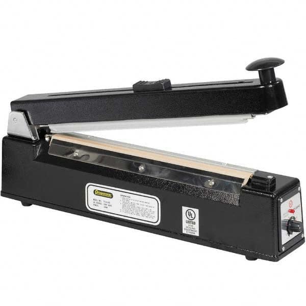 Value Collection - Polybag & Impulse Sealers Type: Table Top Thermal Impulse Sealer w/Cutter Maximum Seal Size: 12 (Inch) - Exact Tool & Supply