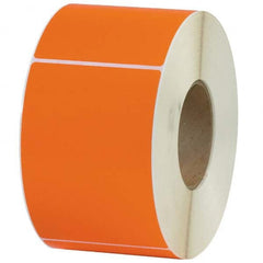 Value Collection - Pack of 4 Rolls, 1,000 Labels per Roll, 4" x 6" Orange Topcoated Facestock Thermal Labels - Exact Tool & Supply