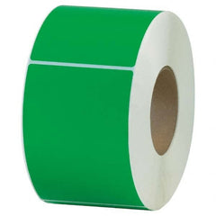 Value Collection - Pack of 4 Rolls, 1,000 Labels per Roll, 4" x 6" Dark Green Topcoated Facestock Thermal Labels - Exact Tool & Supply