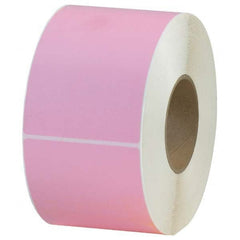 Value Collection - Pack of 4 Rolls, 1,000 Labels per Roll, 4" x 6" Pink Topcoated Facestock Thermal Labels - Exact Tool & Supply