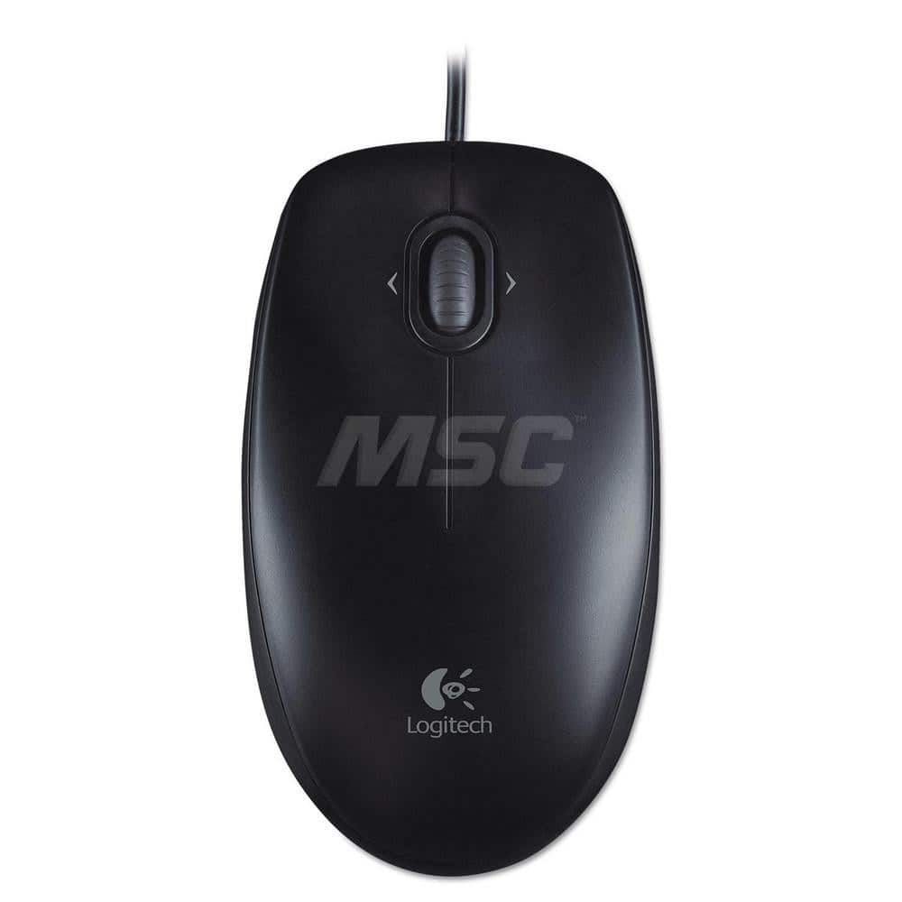 Logitech - Office Machine Supplies & Accessories; Office Machine/Equipment Accessory Type: Corded Optical Mouse ; For Use With: Computer ; Contents: User Documentation ; Color: Black - Exact Tool & Supply