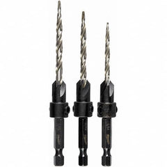 Milwaukee Tool - Countersink Sets Countersink Type: Single Flute Minimum Head Diameter (Inch): 1/8 - Exact Tool & Supply