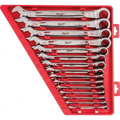 Milwaukee Tool - Wrench Sets Tool Type: Ratcheting Combination Wrench System of Measurement: Inch - Exact Tool & Supply