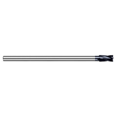 End Mills - Reduced Shank End Mills - 0.3750″ (3/8″) Cutter Diameter × 0.5630″ Length of Cut Carbide Reduce Shank Square End Mill, 4 Flutes, AlTiN Coated - Exact Tool & Supply