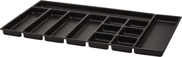 Kennedy - Tool Box Durable ABS Plastic Organizer - 30" Wide x 18-1/2" Deep x 2" High, Black, For 34" Cabinets - Exact Tool & Supply