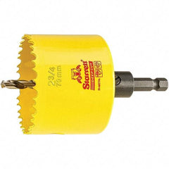 Starrett - 2-3/4" Diam, 2" Cutting Depth, Hole Saw - High Speed Steel Saw, Toothed Edge - Exact Tool & Supply