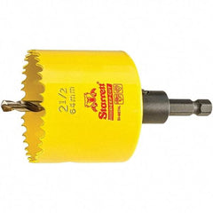 Starrett - 2-1/2" Diam, 2" Cutting Depth, Hole Saw - High Speed Steel Saw, Toothed Edge - Exact Tool & Supply