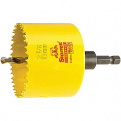 Starrett - 2-7/8" Diam, 2" Cutting Depth, Hole Saw - High Speed Steel Saw, Toothed Edge - Exact Tool & Supply