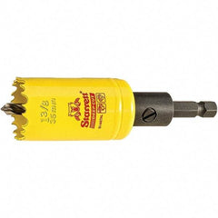 Starrett - 1-3/8" Diam, 2" Cutting Depth, Hole Saw - High Speed Steel Saw, Toothed Edge - Exact Tool & Supply