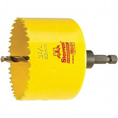 Starrett - 3-1/4" Diam, 2" Cutting Depth, Hole Saw - High Speed Steel Saw, Toothed Edge - Exact Tool & Supply