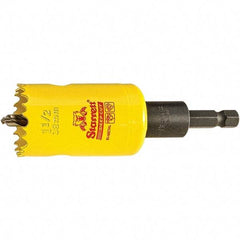Starrett - 1-1/2" Diam, 2" Cutting Depth, Hole Saw - High Speed Steel Saw, Toothed Edge - Exact Tool & Supply