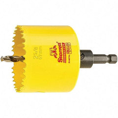 Starrett - 2-5/8" Diam, 2" Cutting Depth, Hole Saw - High Speed Steel Saw, Toothed Edge - Exact Tool & Supply