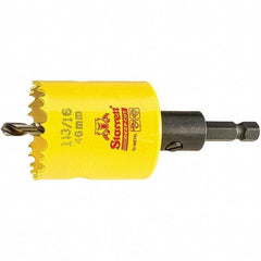 Starrett - 1-13/16" Diam, 2" Cutting Depth, Hole Saw - High Speed Steel Saw, Toothed Edge - Exact Tool & Supply