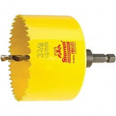 Starrett - 3-3/8" Diam, 2" Cutting Depth, Hole Saw - High Speed Steel Saw, Toothed Edge - Exact Tool & Supply