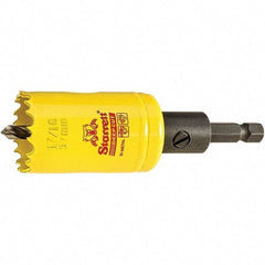 Starrett - 1-7/16" Diam, 2" Cutting Depth, Hole Saw - High Speed Steel Saw, Toothed Edge - Exact Tool & Supply